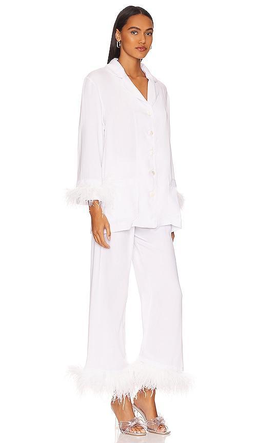 Feather-Trim Party Pajama Set Product Image
