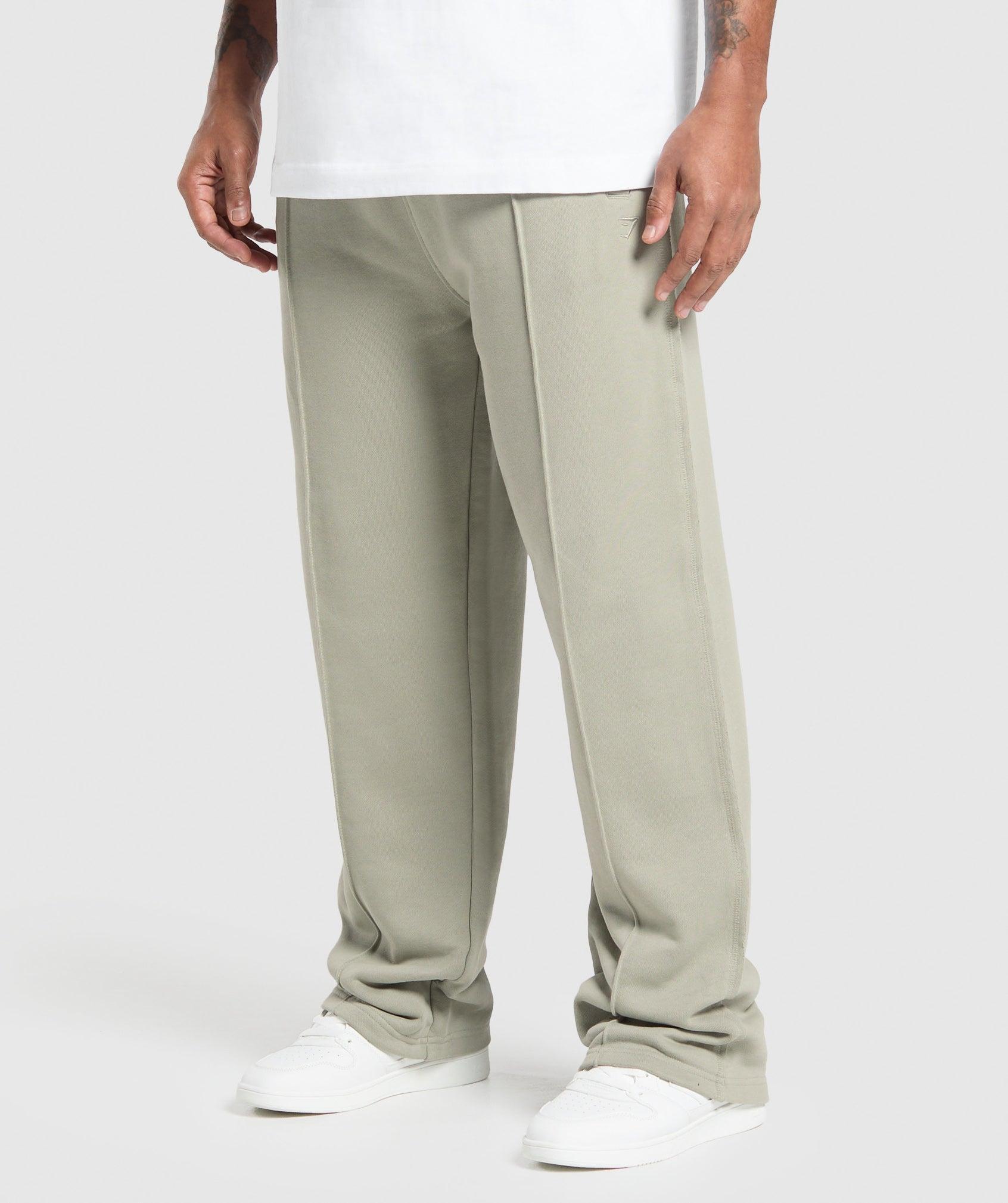 Gymshark Wide Leg Pants - Chalk Green Male Product Image