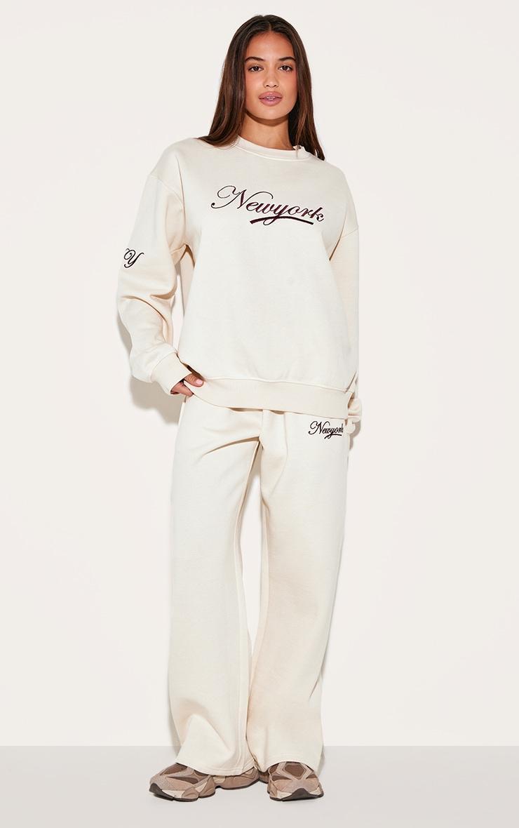 Cream New York Embroidered Boxy Sweat Product Image