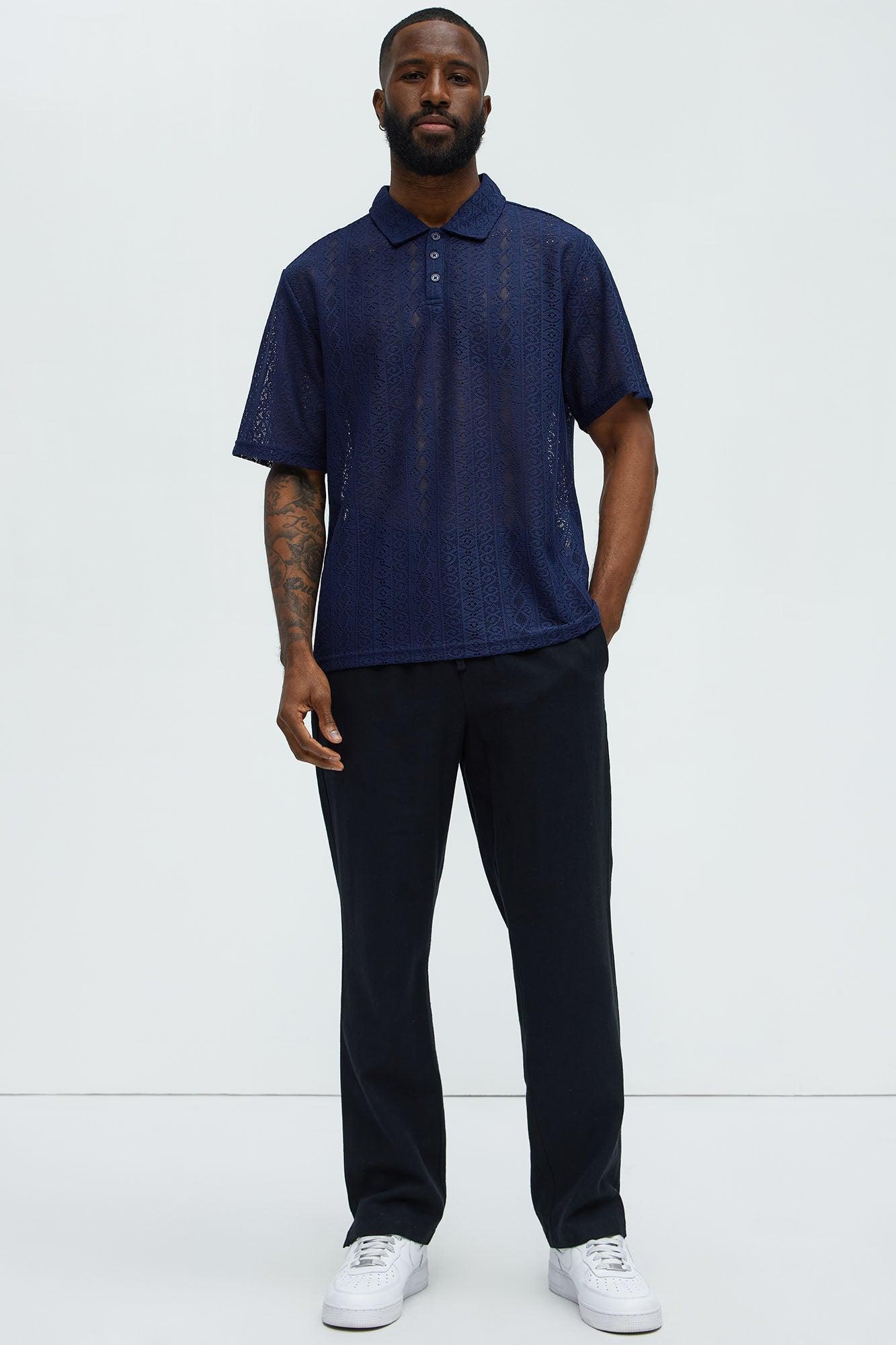 Rue Khali Knit Polo Shirt - Navy Product Image