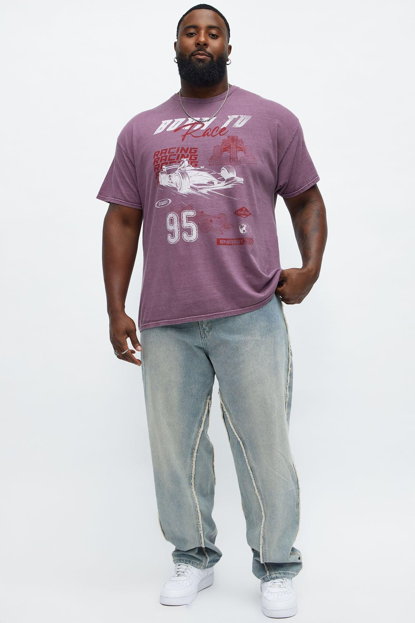 Born To Race Oversized Short Sleeve Tee - Purple Male Product Image
