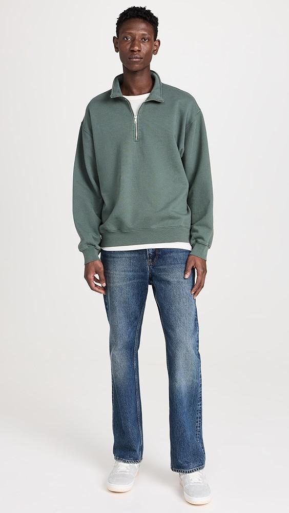 Madewell Woodland Brushed Terry 1/4 Zip Sweatshirt | Shopbop Product Image