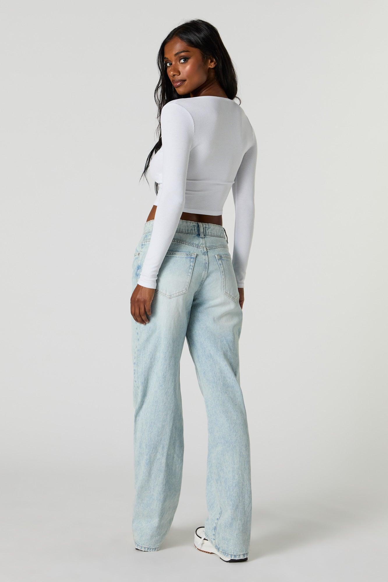 90's High Rise Wide Leg Jean Female Product Image