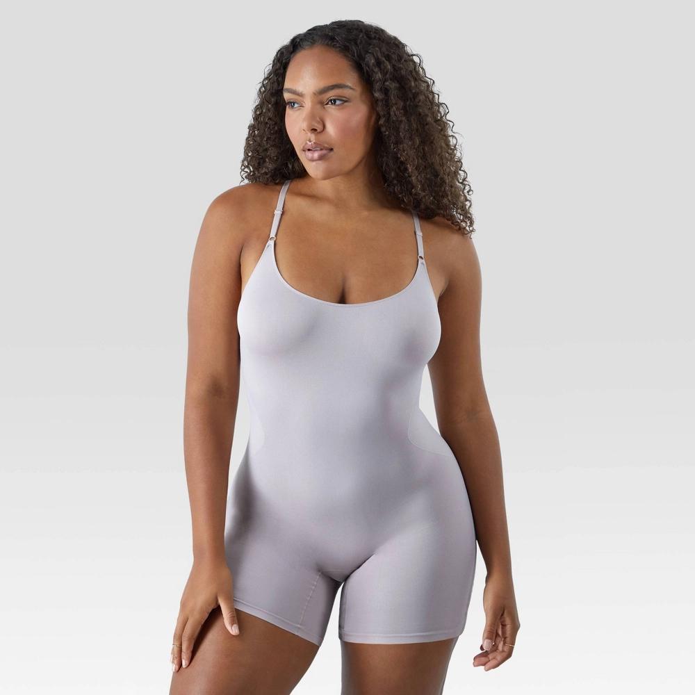 Maidenform Womens Shapewear Seamless Mid Thigh Bodysuit with Light Shaping MST007 - Evening Blush XXL: Body Shaper Knit Product Image