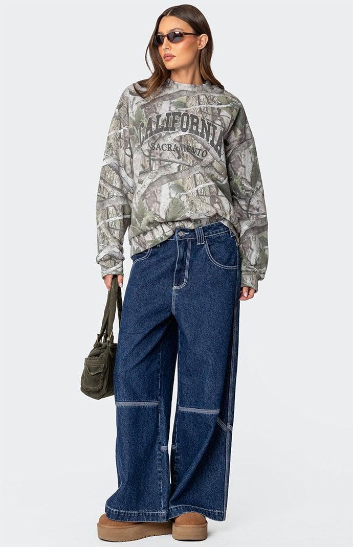 Edikted Women's Cali Baby Camo Sweatshirt Product Image