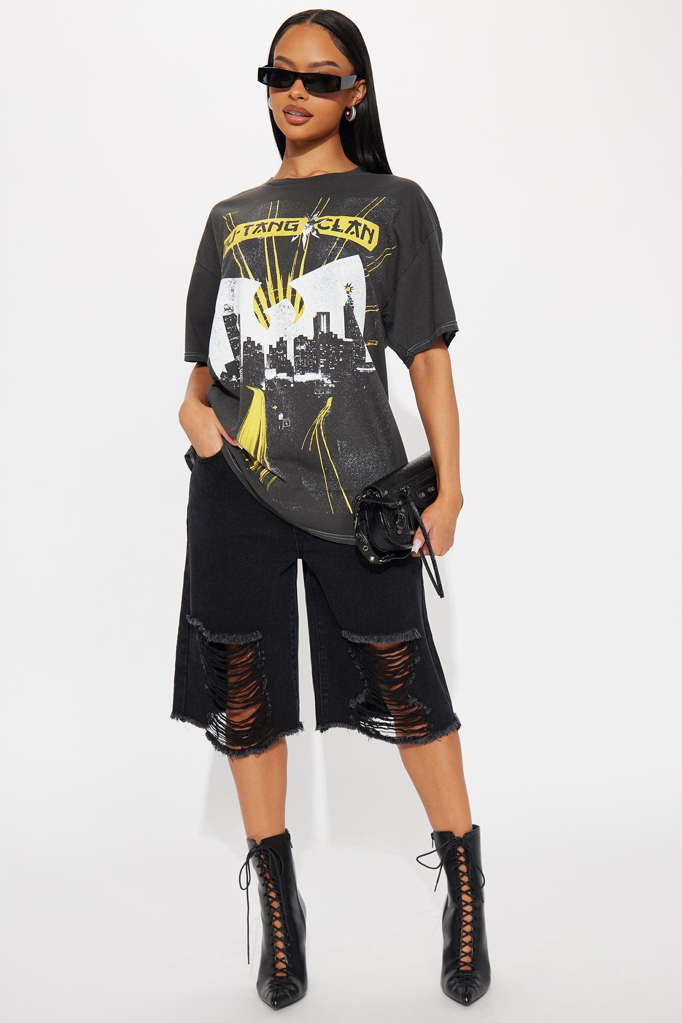Wutang Clan City Washed Oversized Tee - Black Product Image