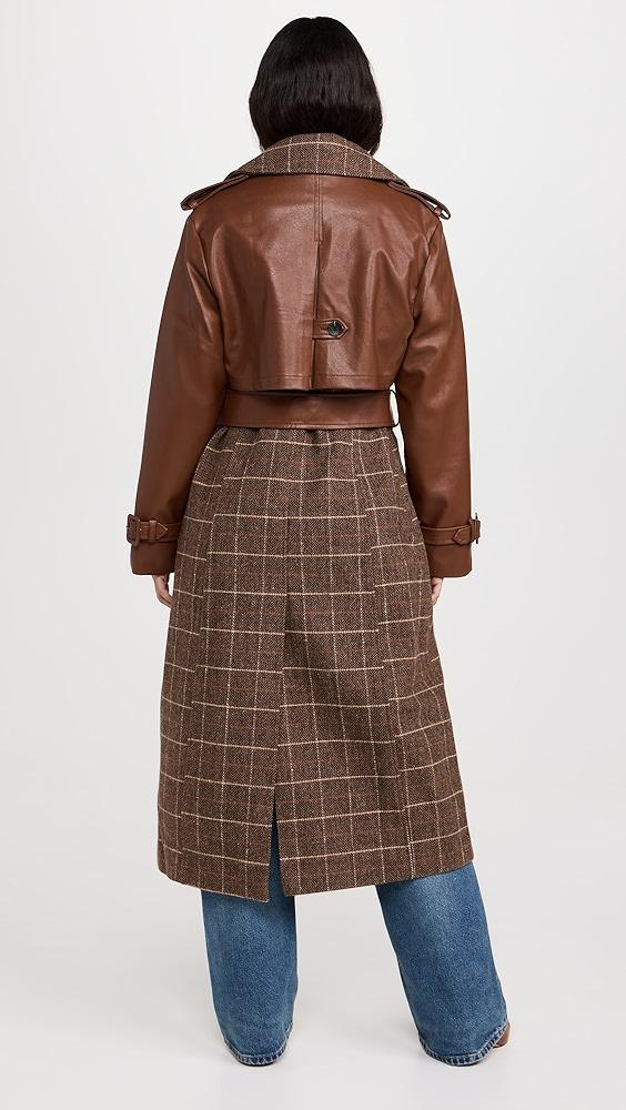 Avec Les Filles Oversized Maxi Combo Trench Coat | Shopbop Product Image