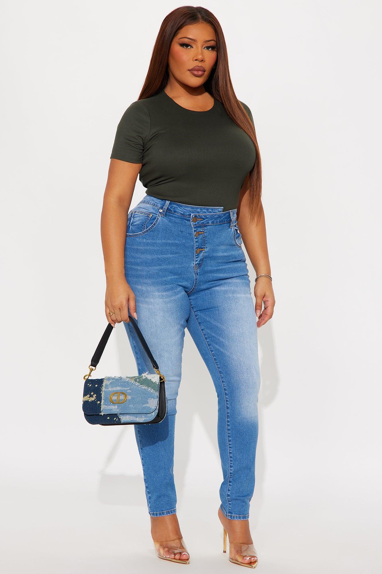 Chloe Crew Neck Short Sleeve Tee - Olive Product Image