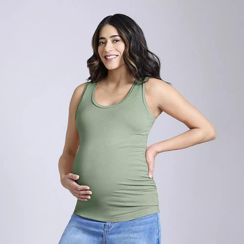 Maternity Motherhood Side Ruched Tank, Womens Product Image
