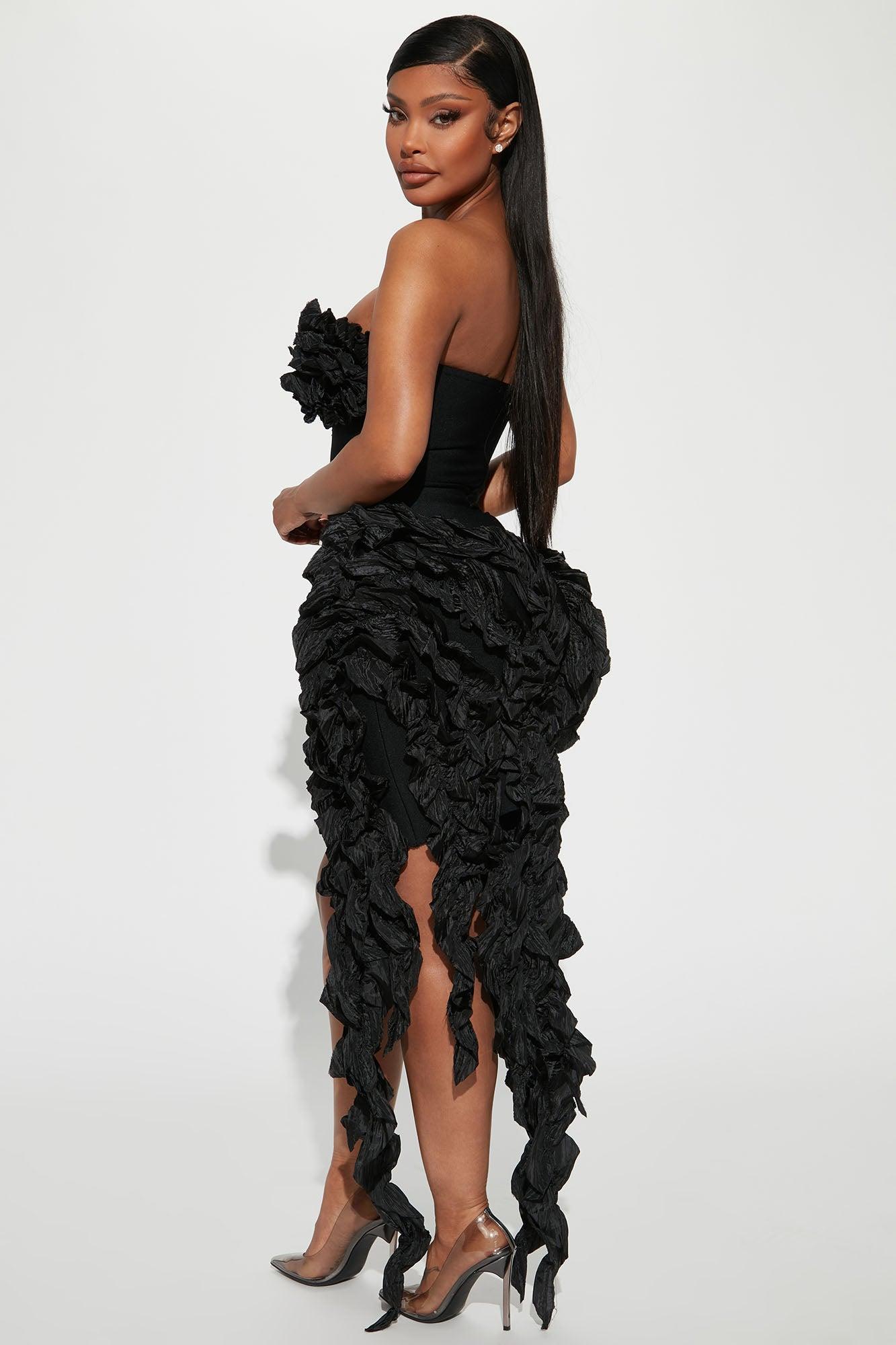 Leila Bandage Mini Dress - Black Product Image