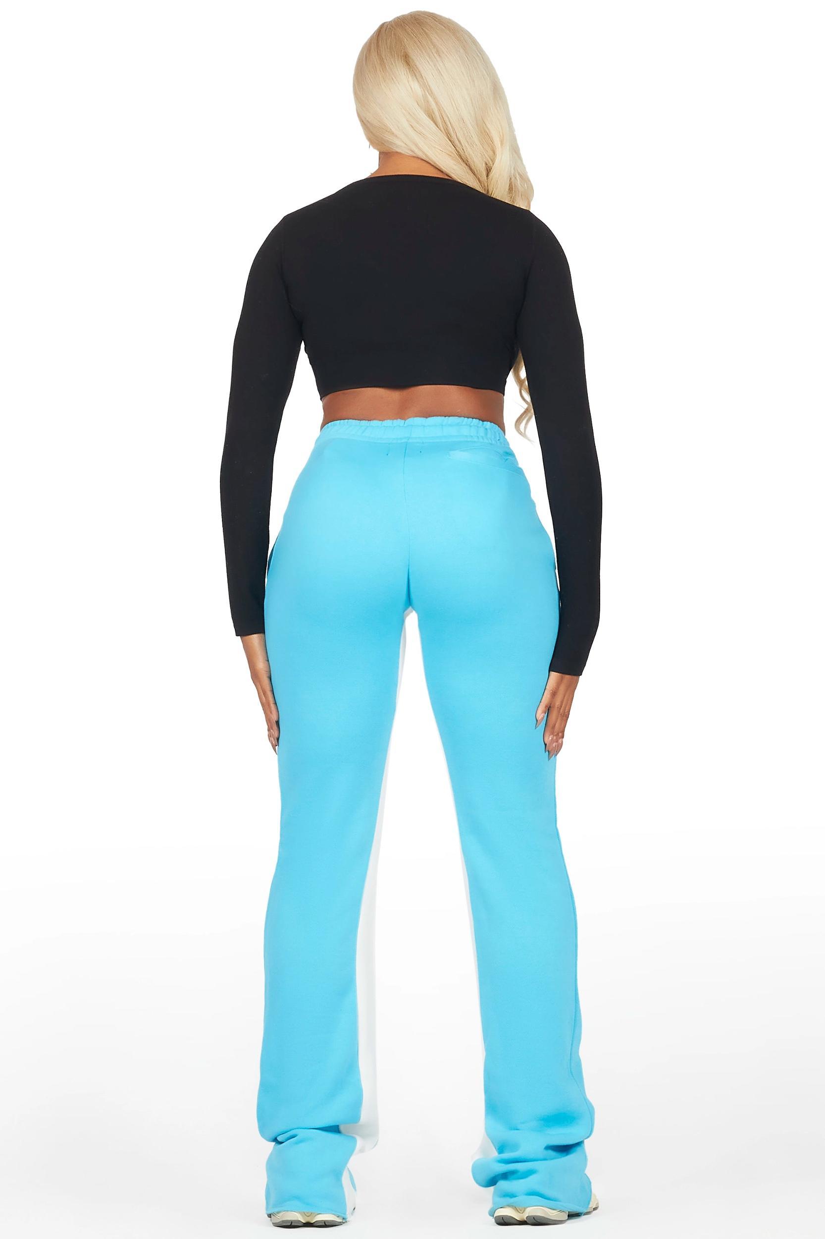 Dereona Blue Stacked Track Pant Female Product Image