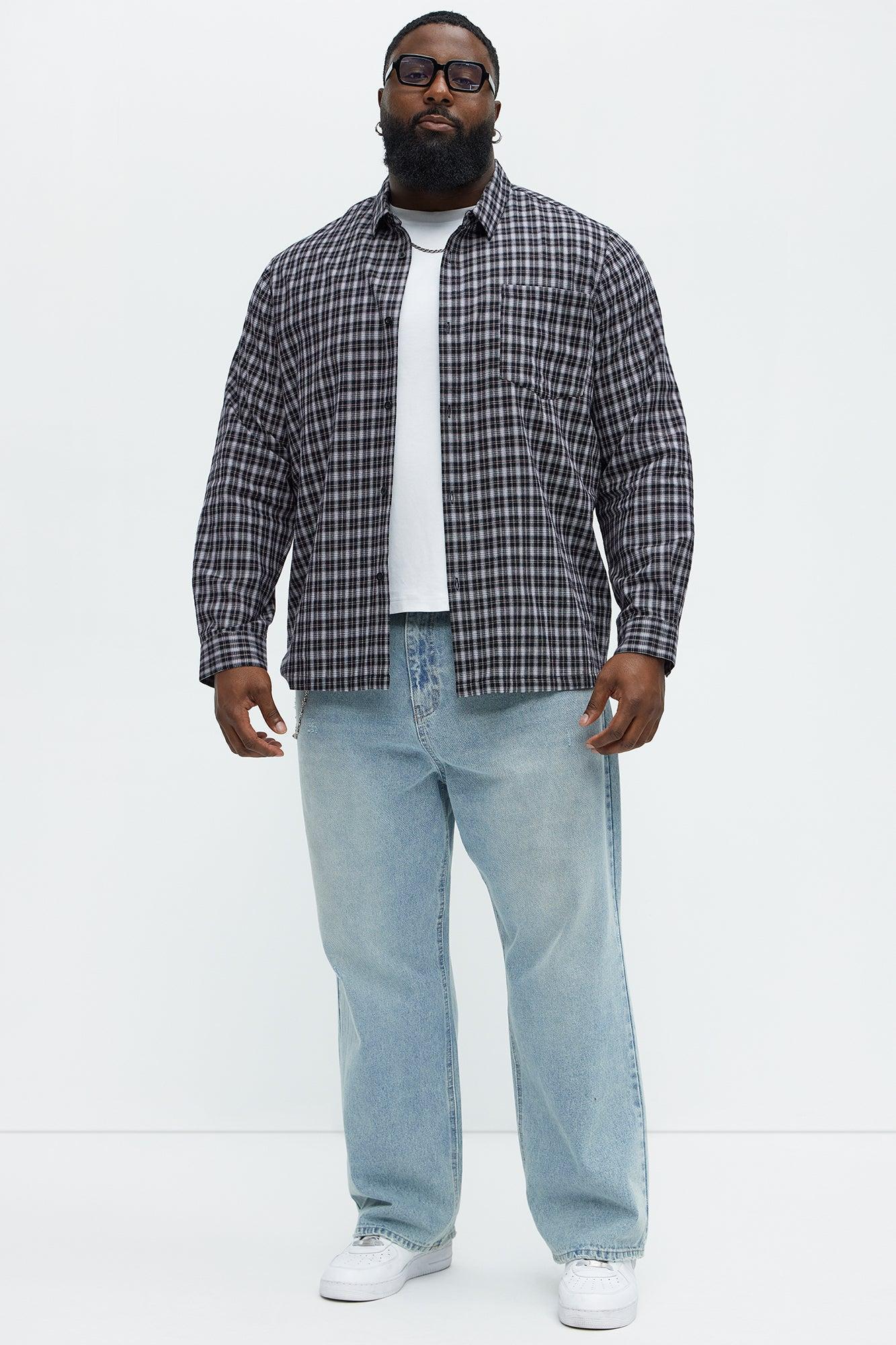 Carson Plaid Classic Long Sleeve Button Up - Black/combo Product Image