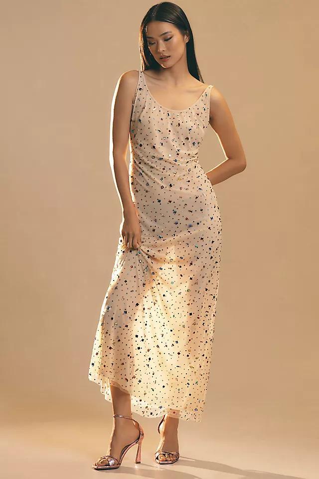 Let Me Be Bejeweled Mesh Maxi Dress Product Image