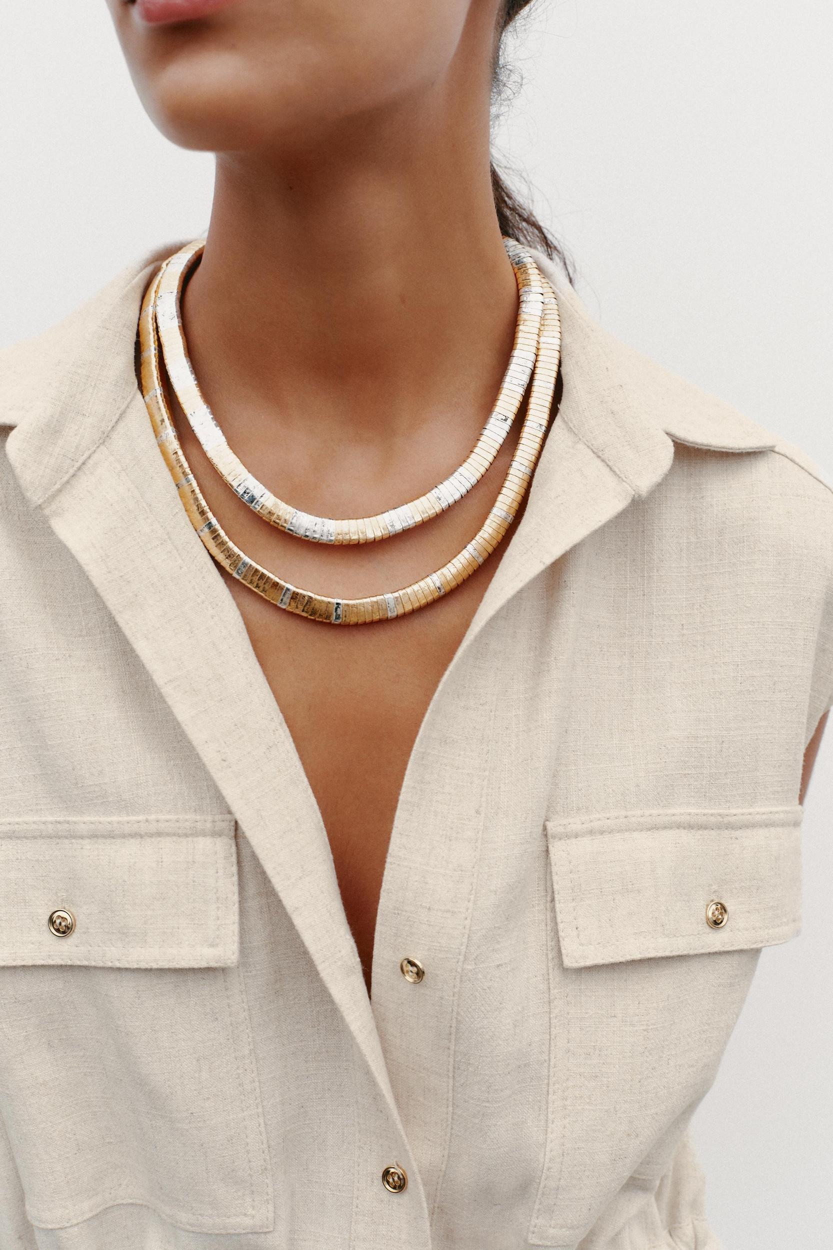 PACK OF 2 COMBINED METAL PIECE NECKLACES Product Image