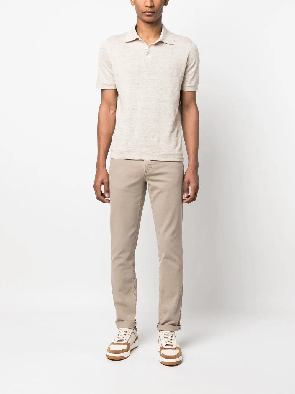 BRUNELLO CUCINELLI Basic Polo Shirt In Neutrals Product Image