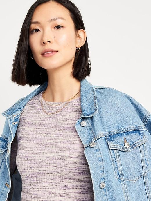 Plush-Knit Long-Sleeve T-Shirt Product Image