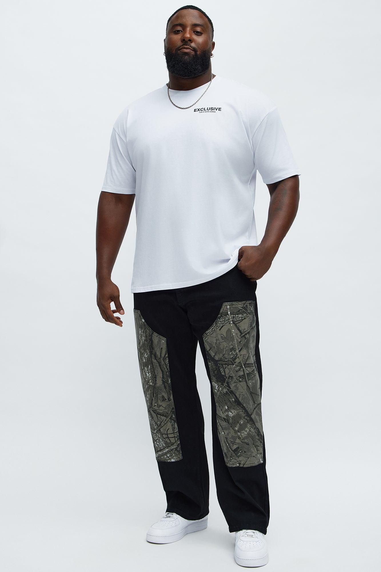 Straight Shadow Camo Carpenter Jeans - Black Product Image