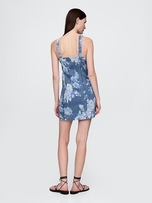 Denim Floral Mini Dress Product Image