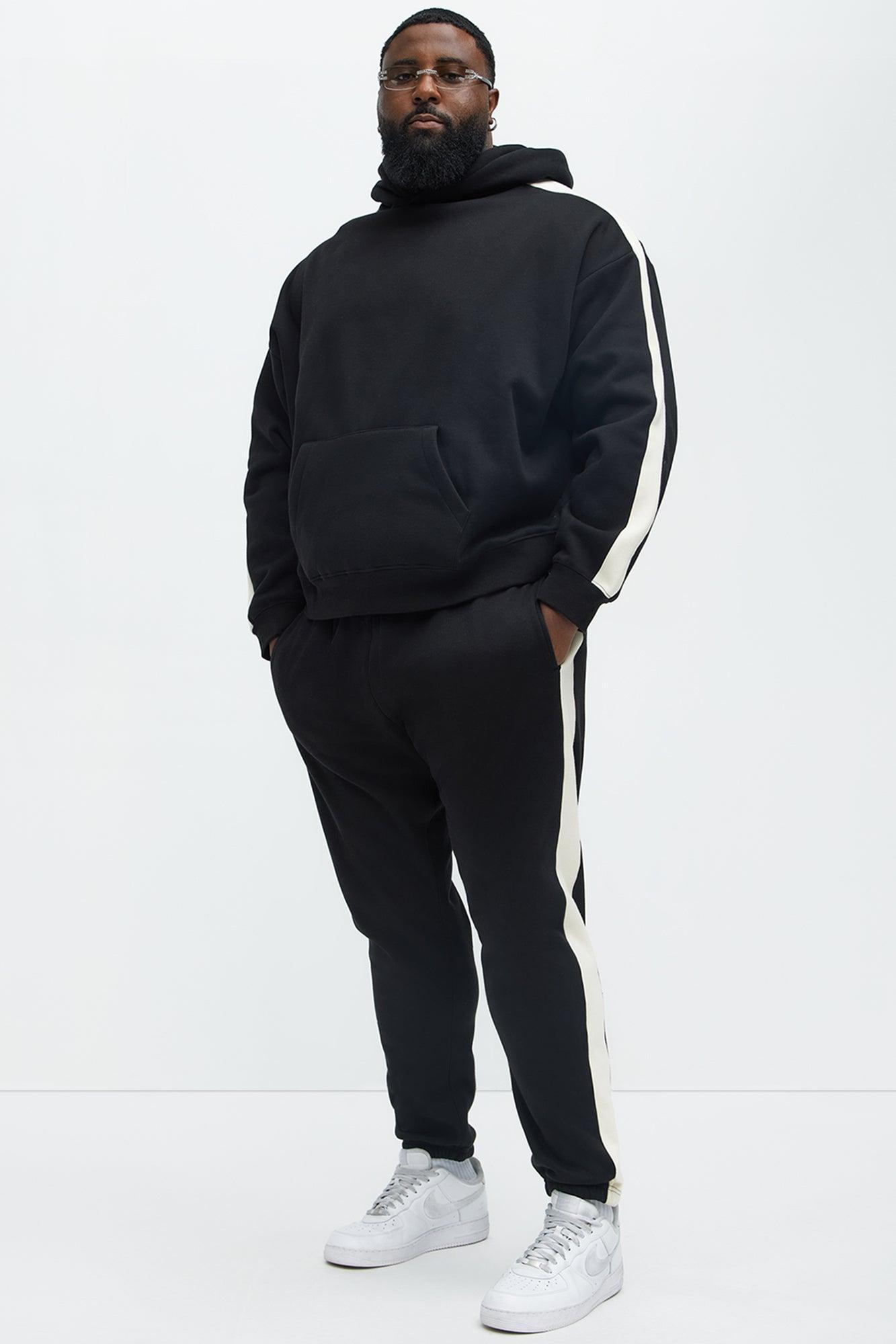 Tyson Heavyweight Striped Jogger - Black Product Image
