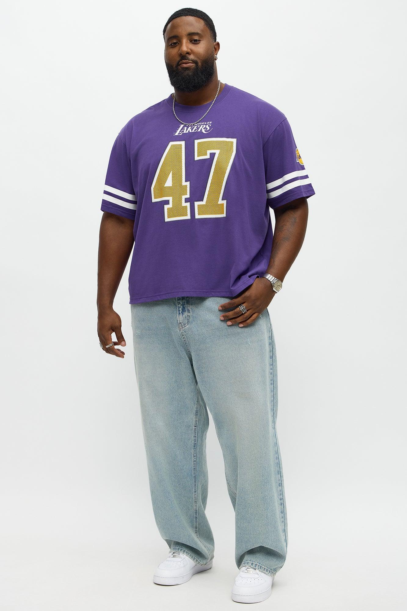 Lakers Boxy Number Tee - Purple Male Product Image