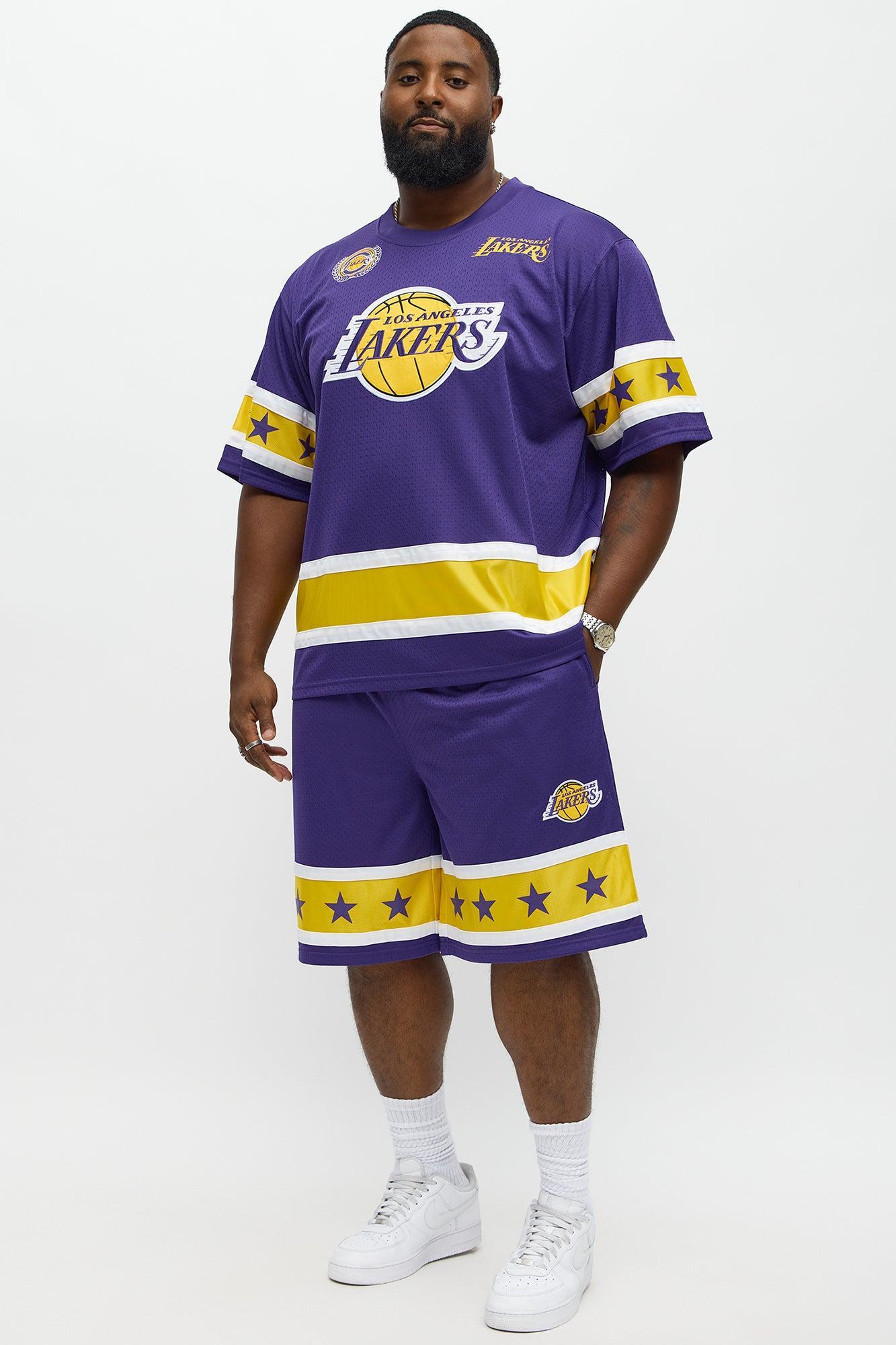 Lakers Believe The Hype Relaxed Shorts - Purple Product Image
