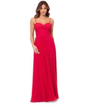 Xscape Womens Ruched Pleated Gown Product Image