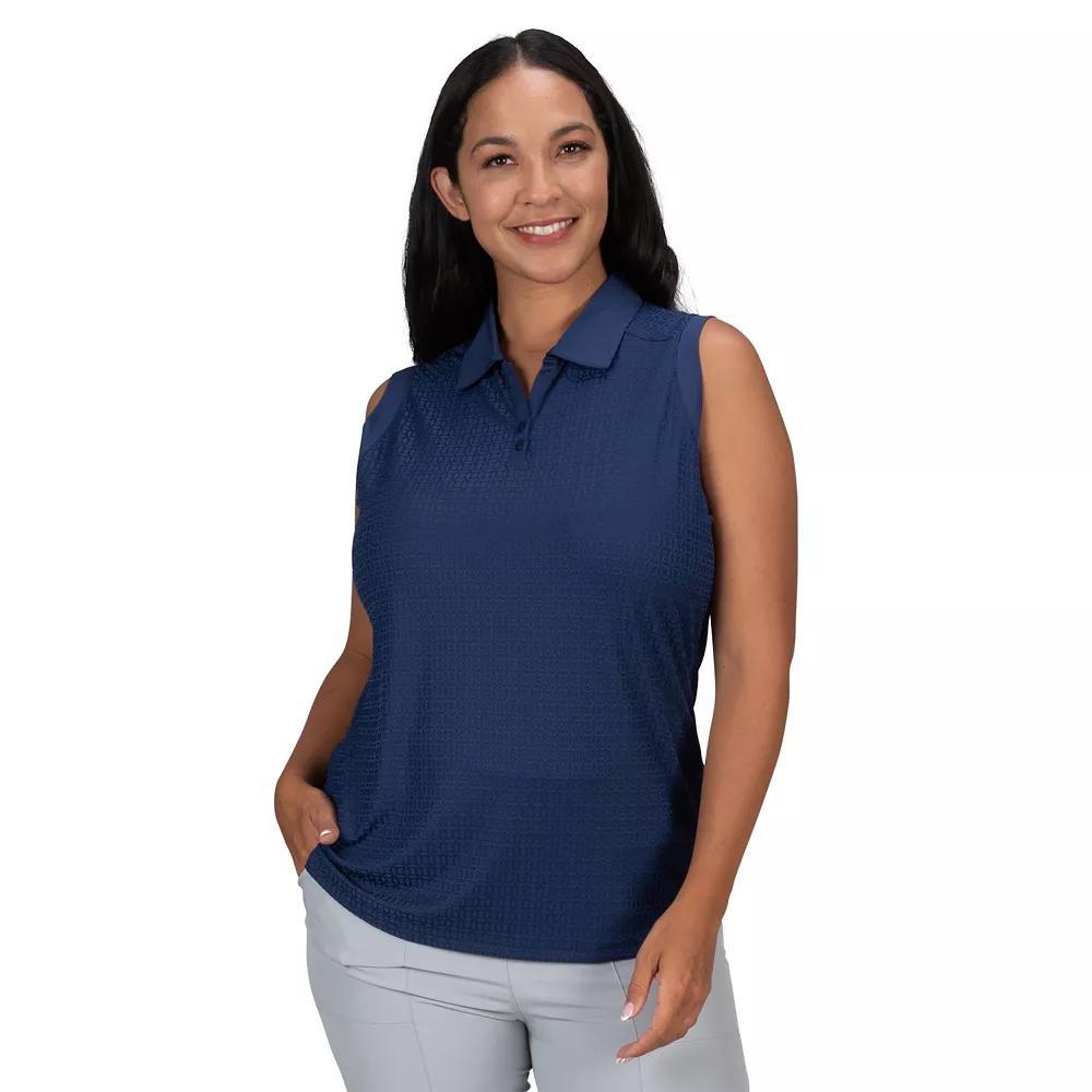 Plus Size Nancy Lopez Journey Sleeveless Polo, Women's, Size: 1XL, Green Product Image