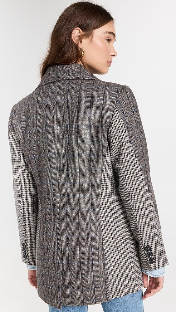 Avec Les Filles Mixed Plaid Double Breasted Blazer | Shopbop Product Image