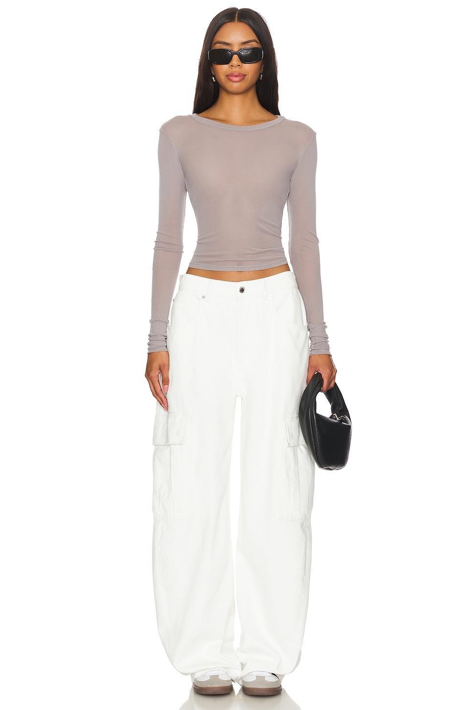 x Intimately FP x REVOLVE Before Sunset Mesh Long Sleeve In Slate Free People Product Image
