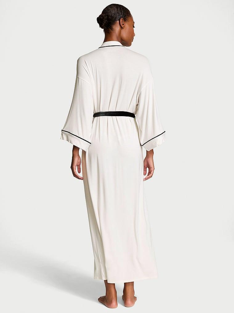 Modal Soft & Lace Trim Straight-Neck Slip Dress Product Image