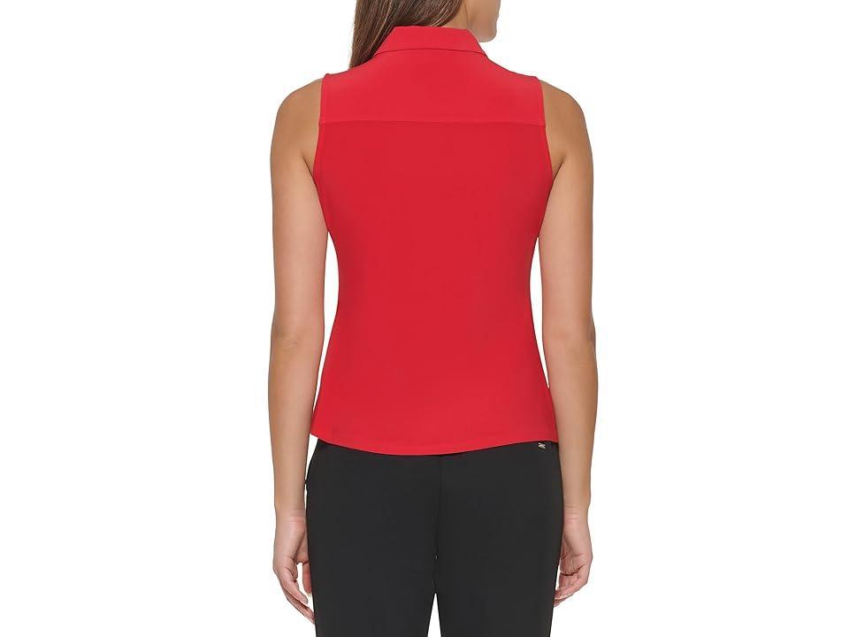 Tommy Hilfiger Womens Sleeveless Button-Up Blouse Product Image