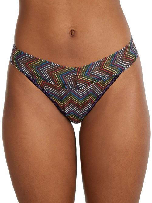Printed Original-Rise Signature Lace Thong Product Image