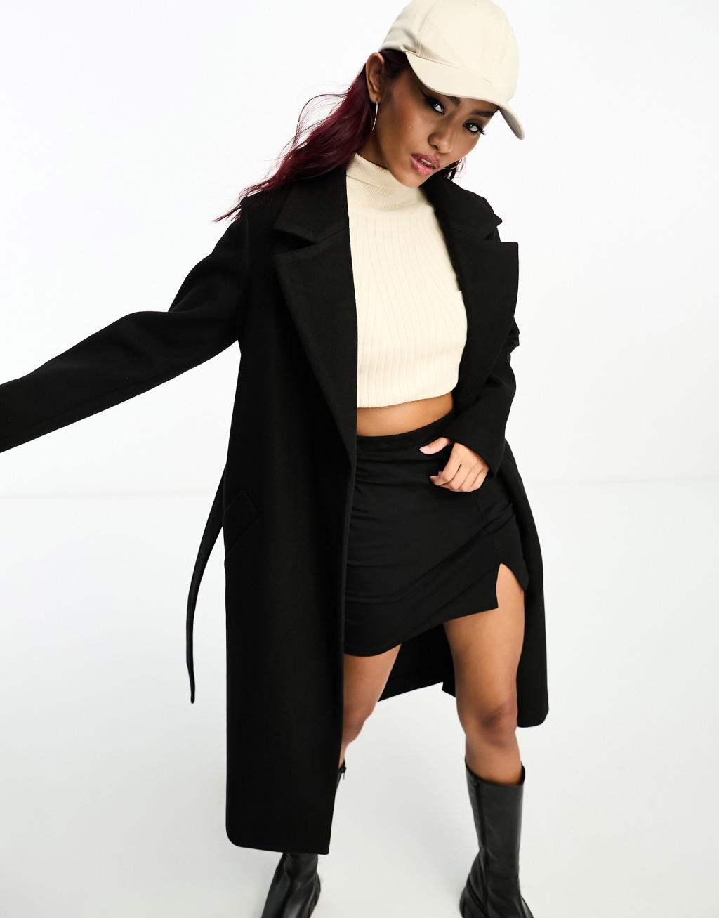 Vero Moda belted formal midi coat Product Image