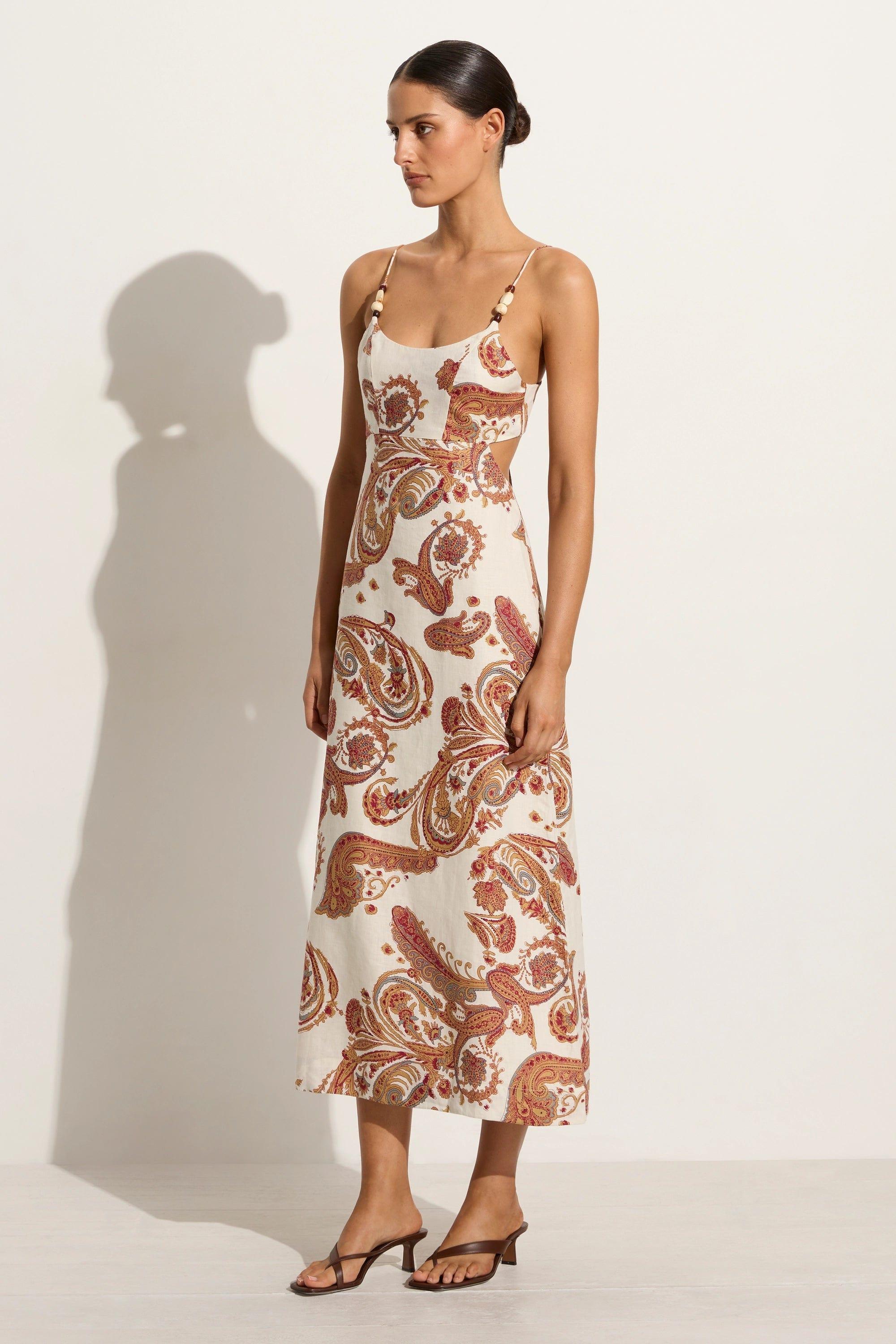Regina Midi Dress Alessia Paisley - Final Sale Product Image