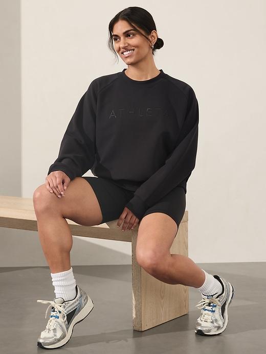 Athleta Embroidered Crew Sweatshirt Product Image