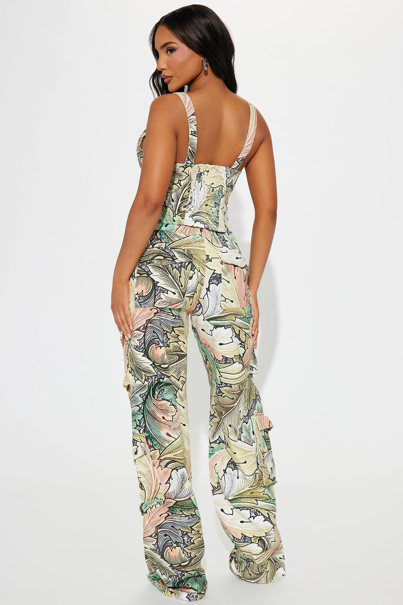 Exotic Touch Cargo Pant Set - Multi Color Product Image