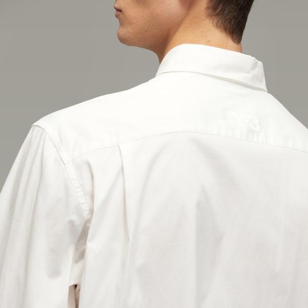 adidas Y-3 Pleated Pocket Shirt Core White M Mens Product Image