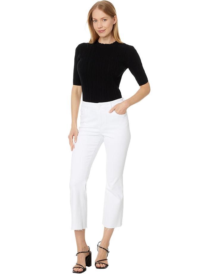 Kelsey High-Rise Ankle Flare With Raw Hem In Ecru Product Image