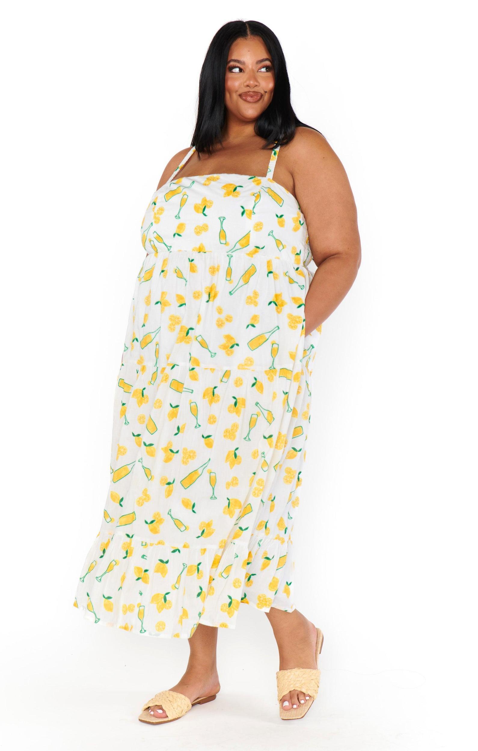 Summer Fling Midi Dress ~ Limoncello Embroidery Product Image