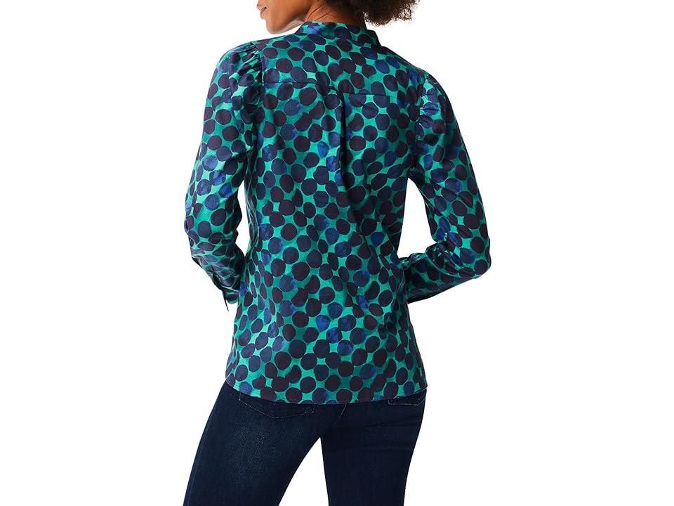 Womens Plus Size Ocean Dot Stretch Cotton Top Product Image
