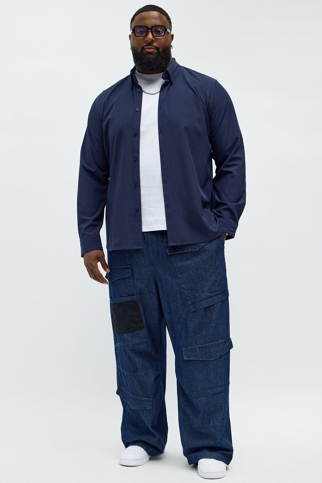 Max Cargo Baggy Pants - Indigo Product Image