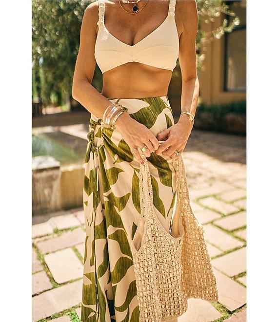 Antonio Melani x M.G. Style Amalfi Textured Covered Button Strap Bralette Swim Top Product Image