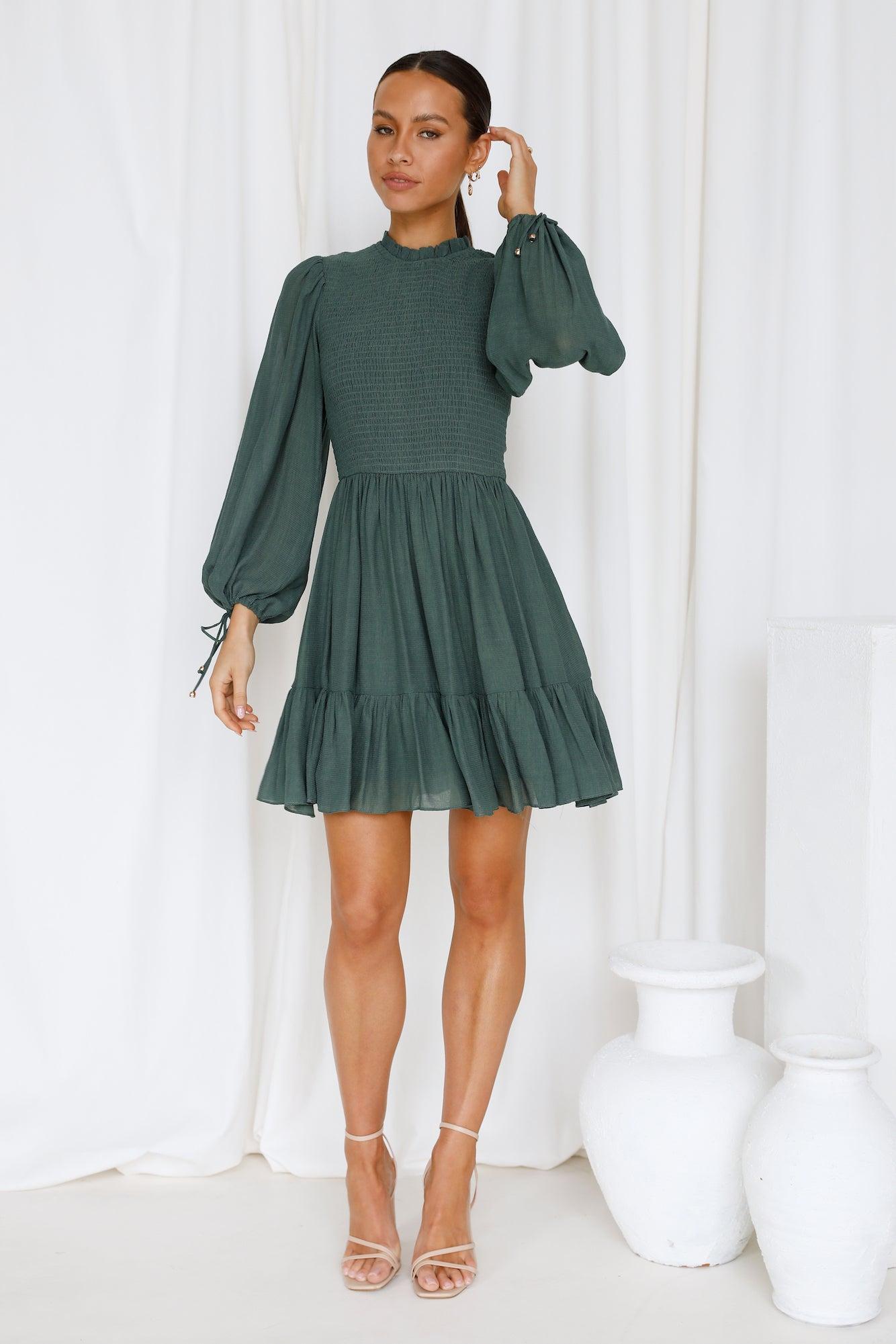 Old Tale Dress Forest Green Product Image