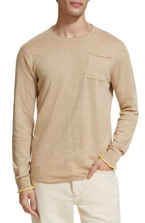 Men's Melange Linen-Cotton T-Shirt Product Image