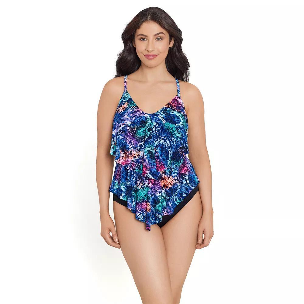 Women's Trimshaper Ronnie Tankini Top, Size: 18, Prismatic Python Product Image