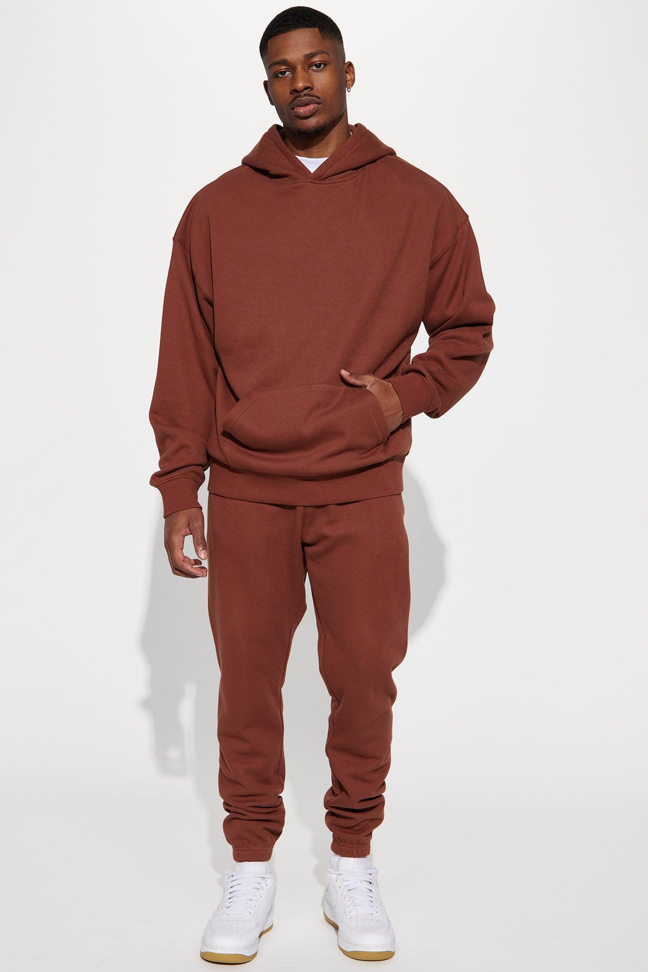 Tyson Oversized Heavyweight Hoodie - Brown Product Image