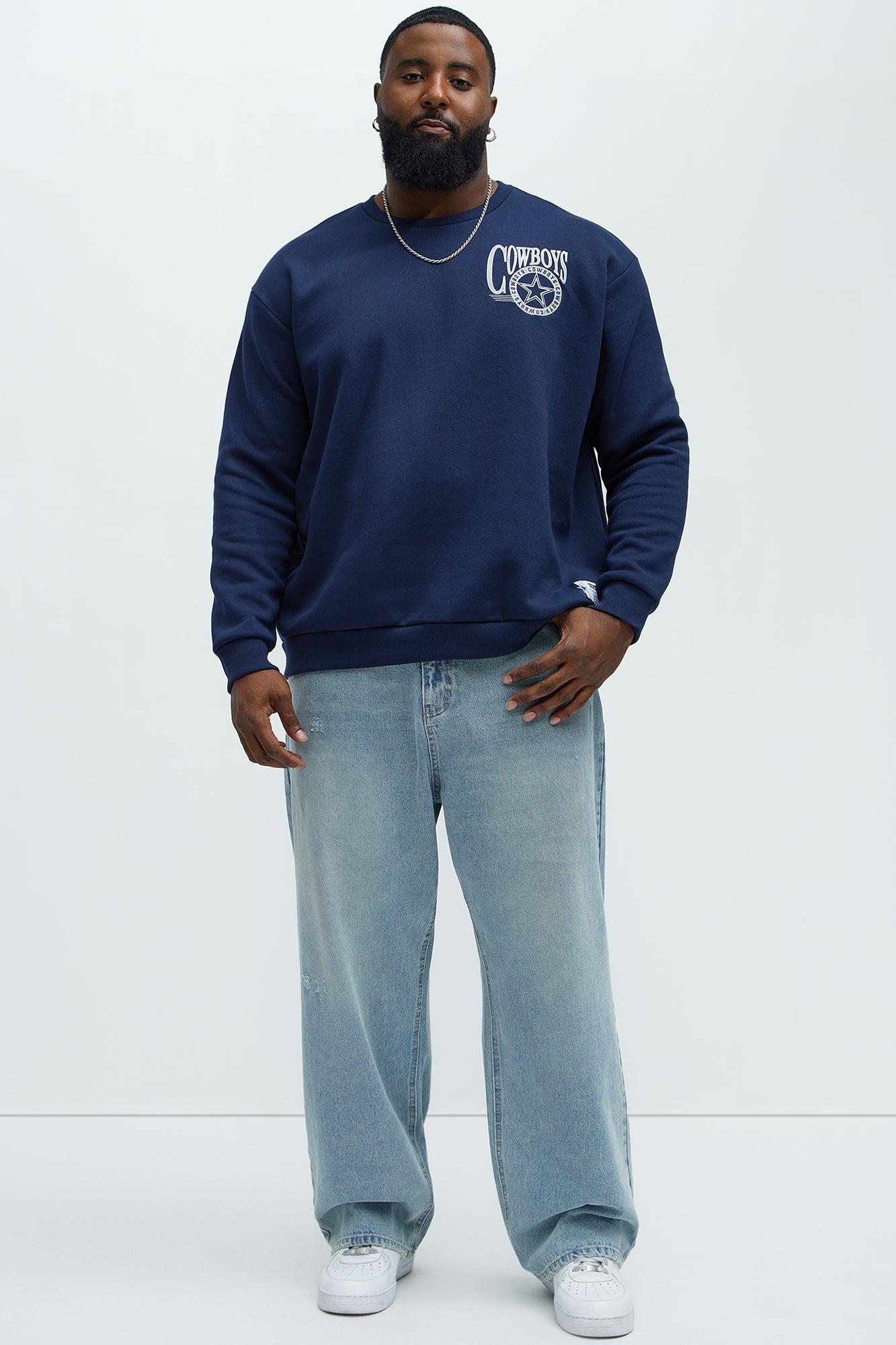 Cowboys Crew Neck Sweatshirt - Navy Male Product Image