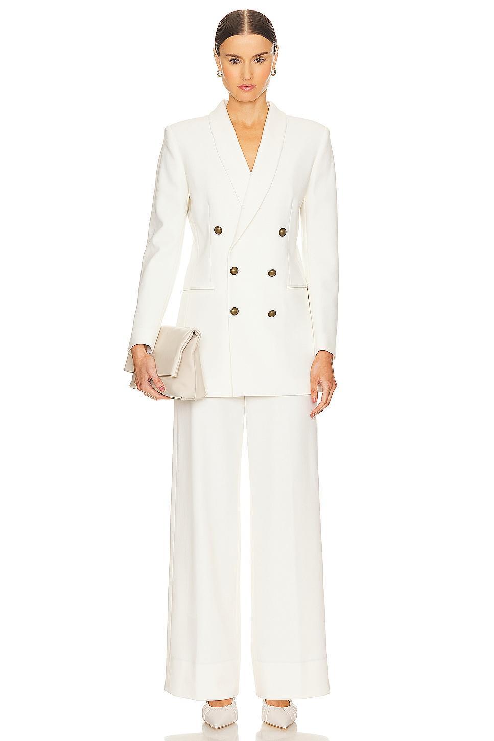 Womens Cotton-Blend High-Rise Wide-Leg Pants Product Image