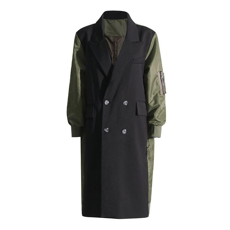Two-Tone Double-Breasted Jacket Product Image