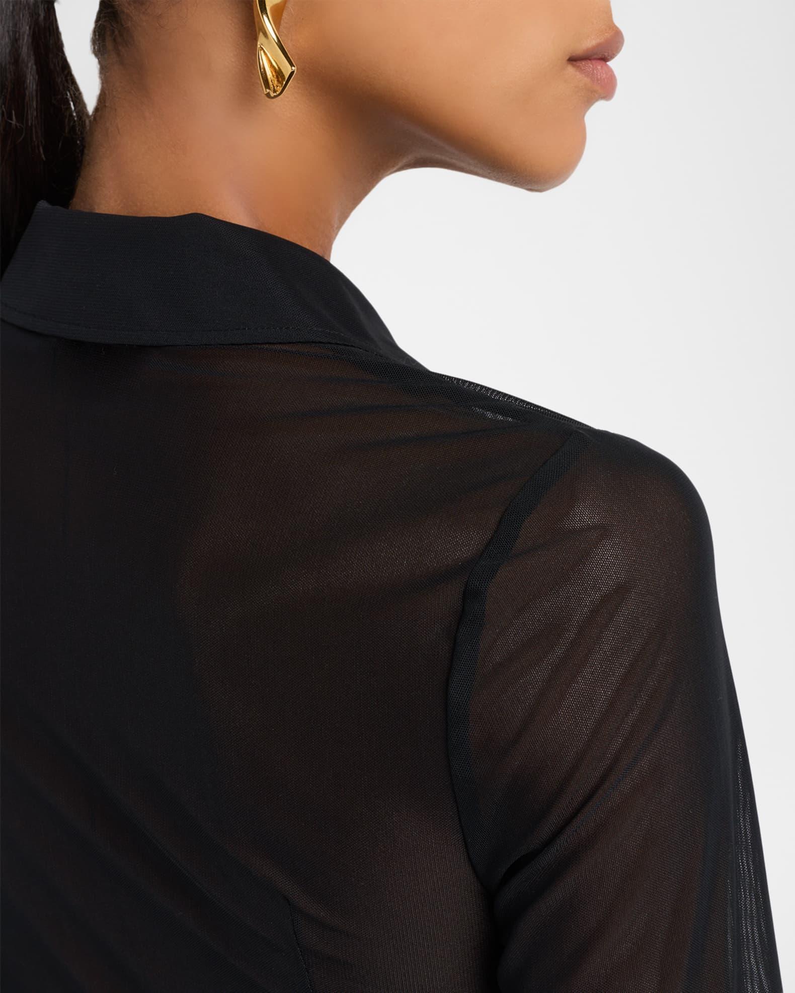 Indiana Sheer Fitted Blouse Product Image